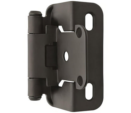 Amerock BPR7550 Functional Hardware 1/2" Steel 2 Pack Overlay Self Closing Partial Wrap Hinge