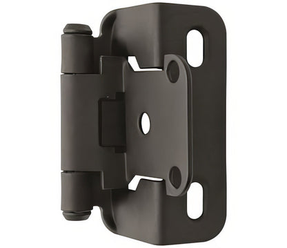 Amerock BPR7550 Functional Hardware 1/2" Steel 2 Pack Overlay Self Closing Partial Wrap Hinge