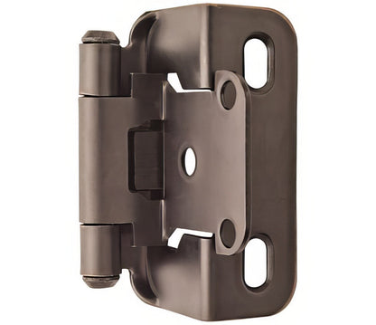 Amerock BPR7550 Functional Hardware 1/2" Steel 2 Pack Overlay Self Closing Partial Wrap Hinge