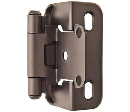 Amerock BPR7550 Functional Hardware 1/2" Steel 2 Pack Overlay Self Closing Partial Wrap Hinge