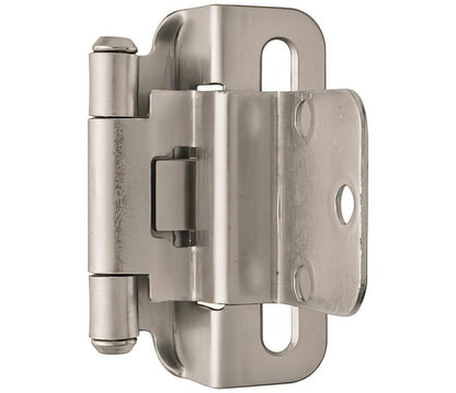 Amerock BPR7565 Functional Hardware 3/8" Steel 2 Pack Inset Self Closing Partial Wrap Hinge