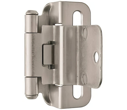 Amerock BPR7565 Functional Hardware 3/8" Steel 2 Pack Inset Self Closing Partial Wrap Hinge.