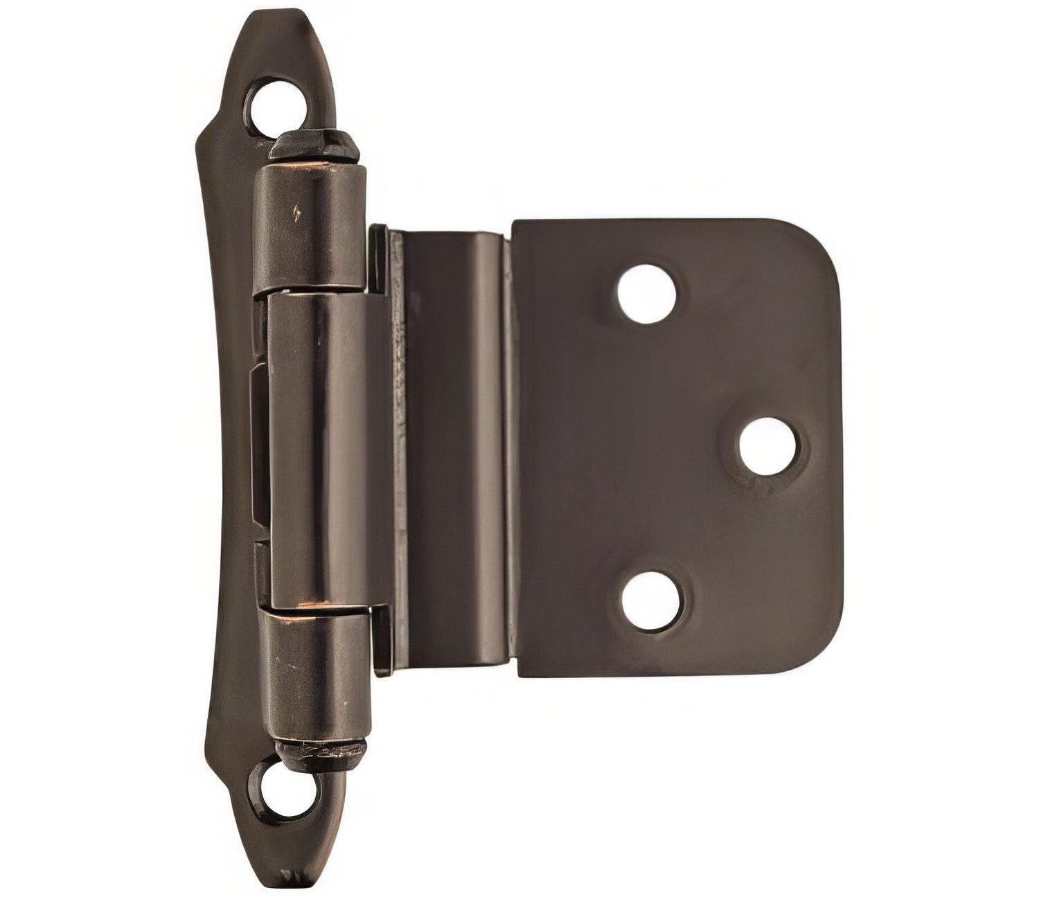 Amerock BPR7928 Functional Hardware 3/8" Steel 2 Pack Inset Self Closing Face Mount Hinge