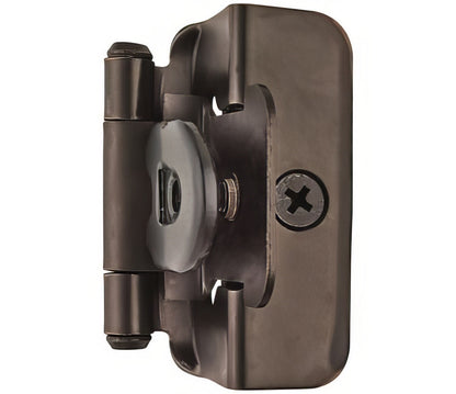Amerock BPR8704 Functional Hardware 1/2" Steel 2 Pack Overlay Double Demountable Hinge.