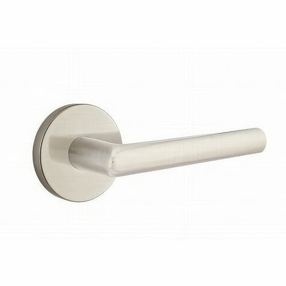 Emtek C5109STUUS Stuttgart Lever 2-3/8" Backset Passage with Disk Rose and CF Mechanism