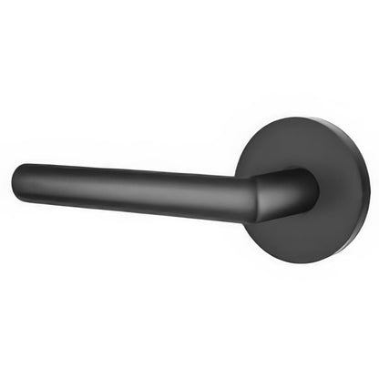 Emtek C5109STUUS Stuttgart Lever 2-3/8" Backset Passage with Disk Rose and CF Mechanism