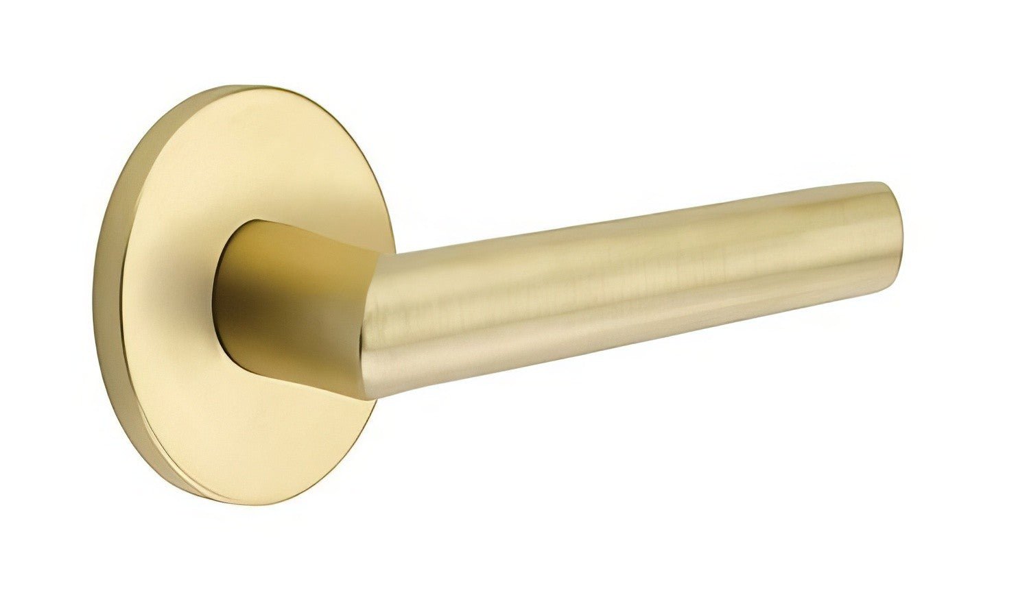 Emtek C5109STUUS Stuttgart Lever 2-3/8" Backset Passage with Disk Rose and CF Mechanism