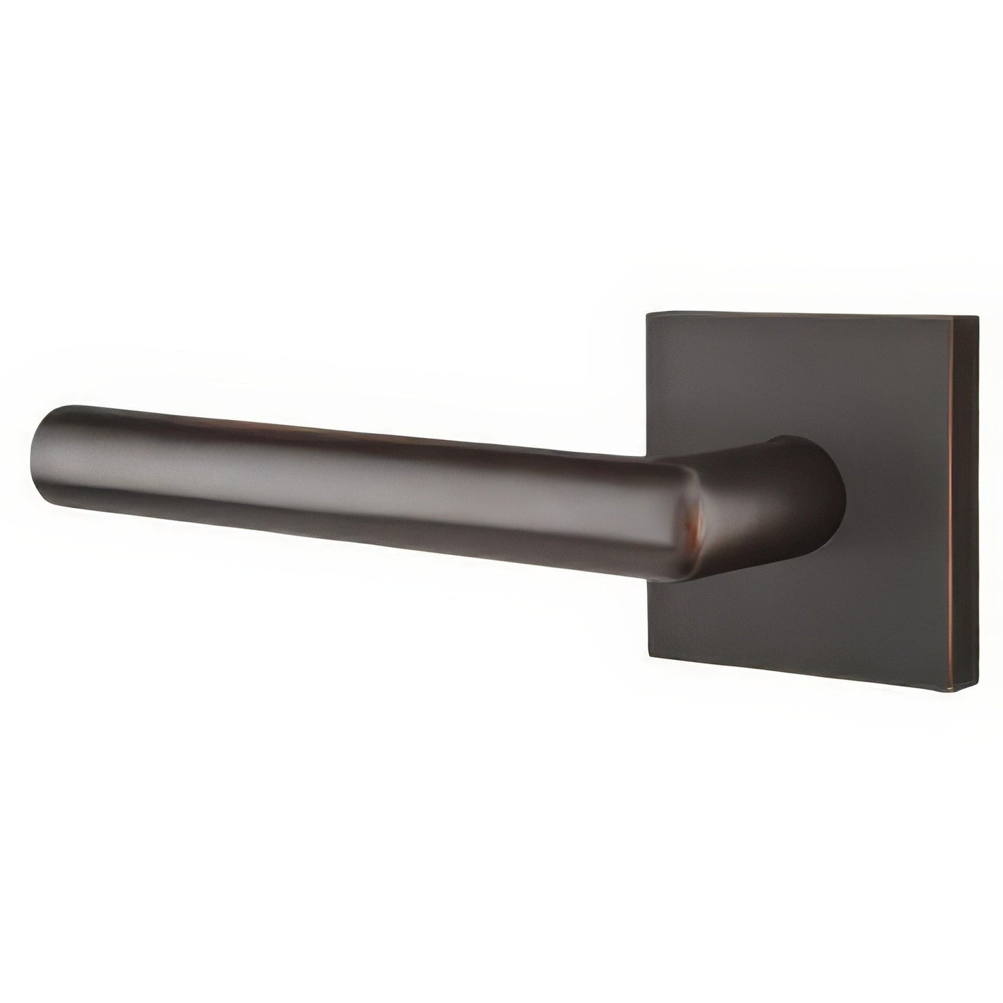 Emtek C5110STUUS Stuttgart Lever 2-3/8" Backset Passage with Square Rose and CF Mechanism
