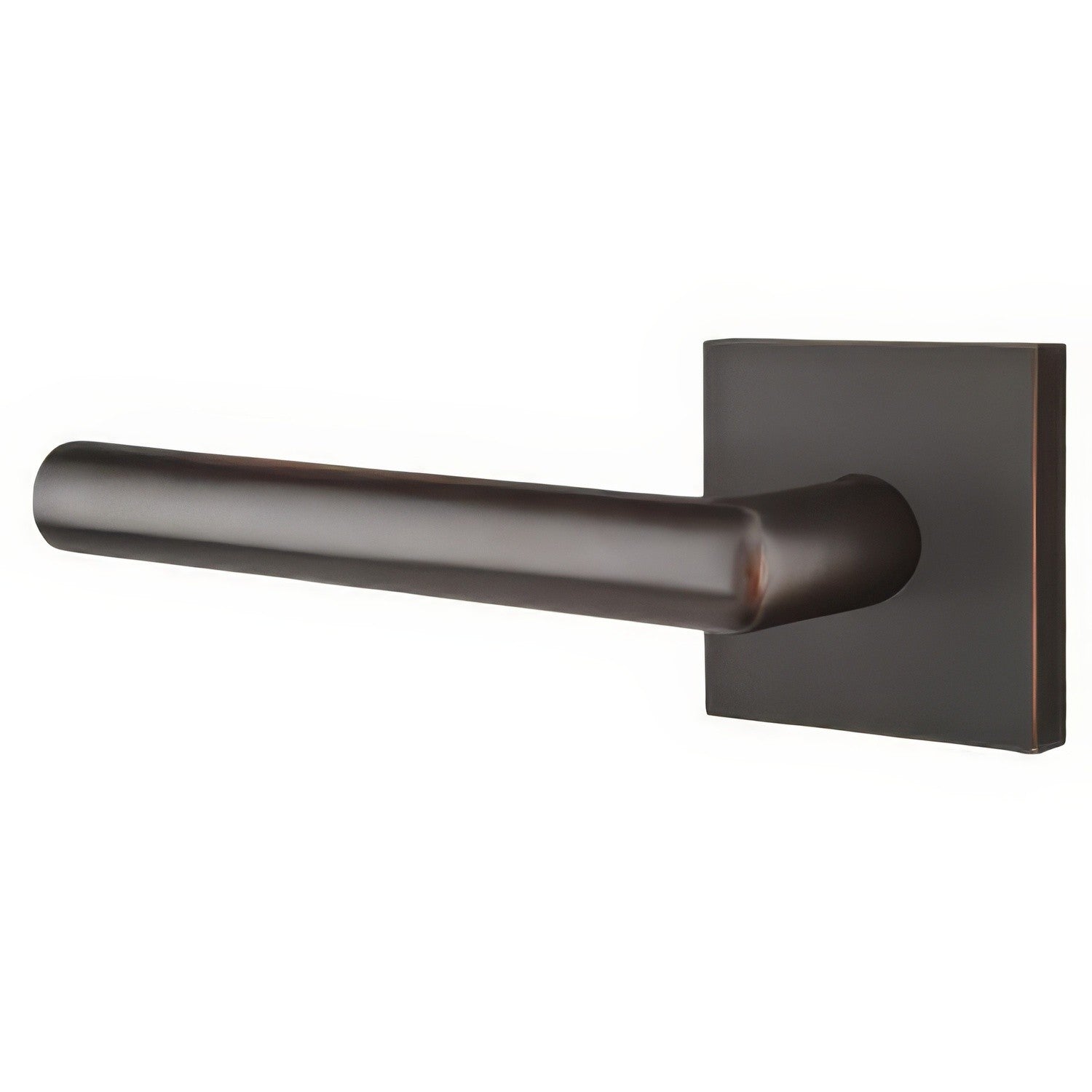 Emtek C5110STUUS Stuttgart Lever 2-3/8" Backset Passage with Square Rose and CF Mechanism
