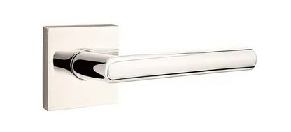 Emtek C5110STUUS Stuttgart Lever 2-3/8" Backset Passage with Square Rose and CF Mechanism