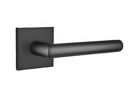 Emtek C5110STUUS Stuttgart Lever 2-3/8" Backset Passage with Square Rose and CF Mechanism