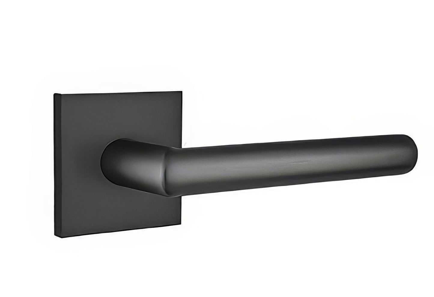 Emtek C5110STUUS Stuttgart Lever 2-3/8" Backset Passage with Square Rose and CF Mechanism