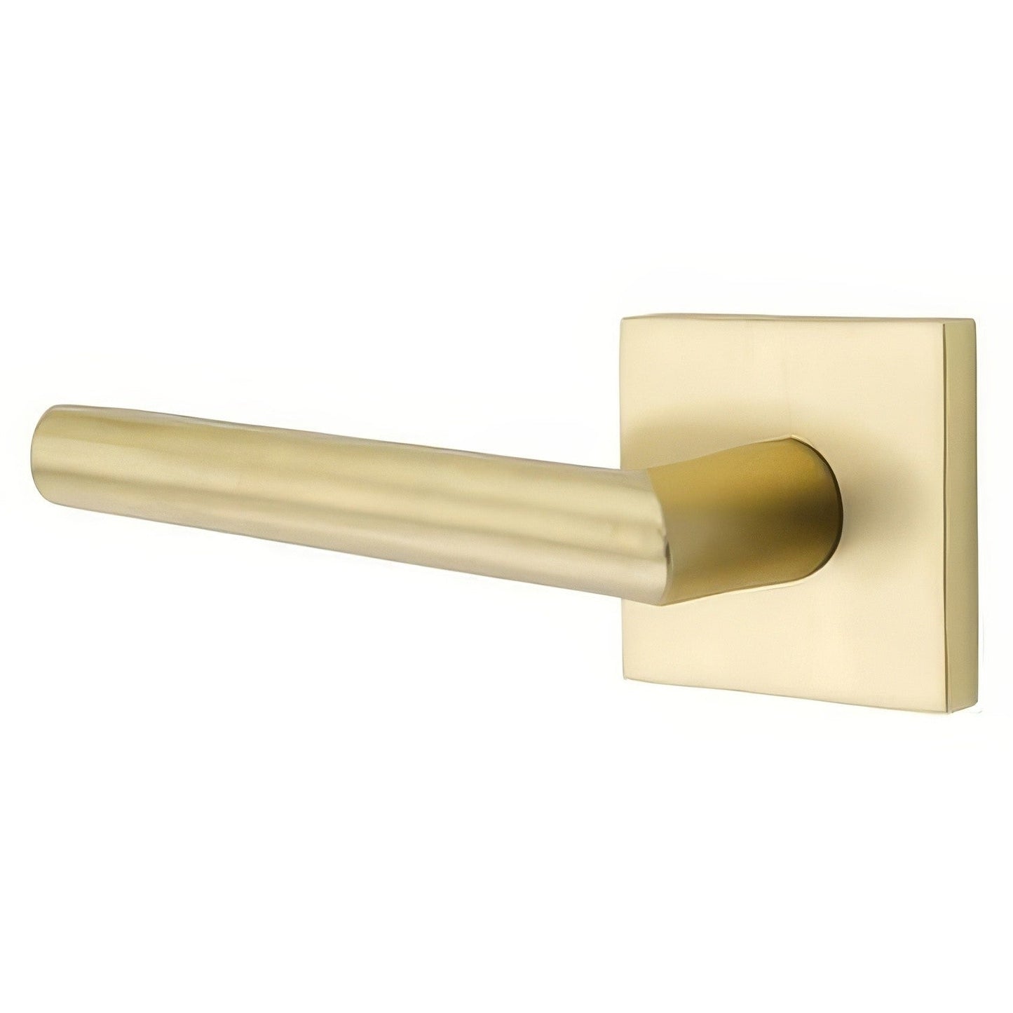 Emtek C5110STUUS Stuttgart Lever 2-3/8" Backset Passage with Square Rose and CF Mechanism