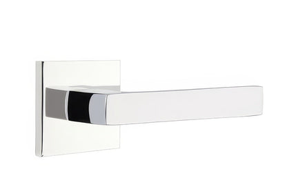 Emtek C5210STUUS Stuttgart Lever 2-3/8" Backset Privacy with Square Rose and CF Mechanism