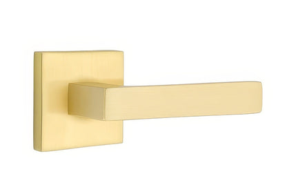 Emtek C5210STUUS Stuttgart Lever 2-3/8" Backset Privacy with Square Rose and CF Mechanism