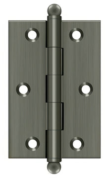 Deltana CH3020 Set of 2 3" x 2" Hinge with Ball Tip Finials