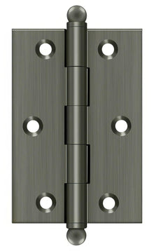 Deltana CH3020 Set of 2 3" x 2" Hinge with Ball Tip Finials