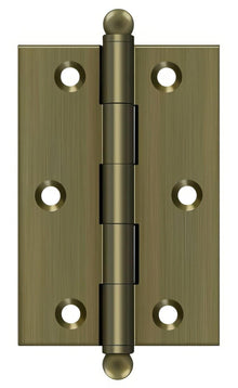 Deltana CH3020 Set of 2 3" x 2" Hinge with Ball Tip Finials