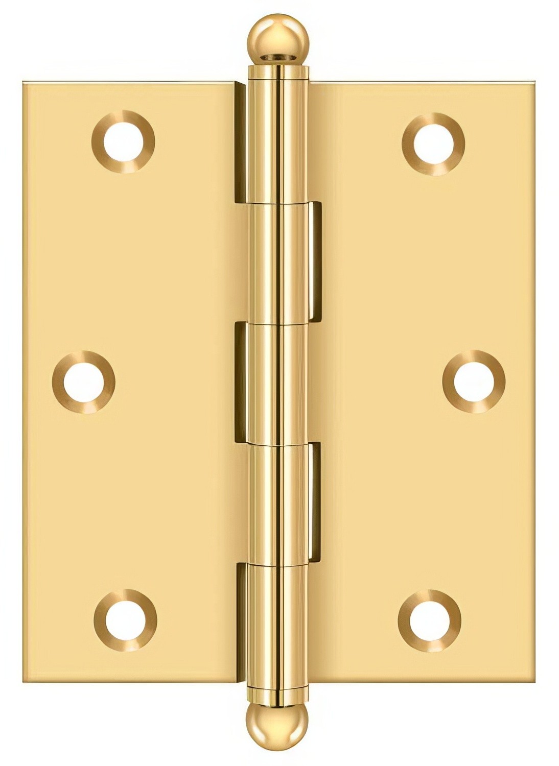 Deltana CH3025 3" x 2-1/2" Hinge with Ball Tip Finials