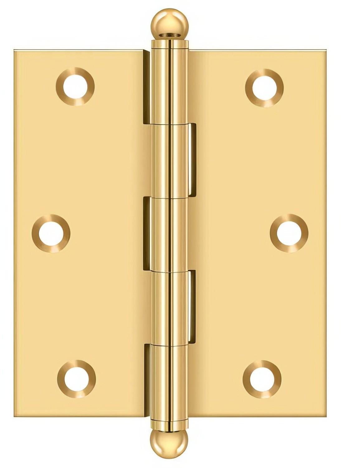 Deltana CH3025 3" x 2-1/2" Hinge with Ball Tip Finials