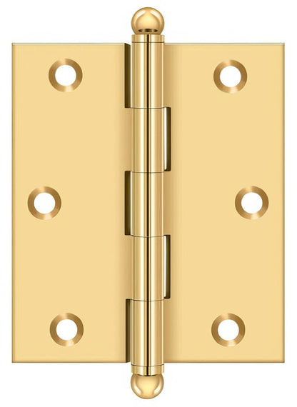 Deltana CH3025 3" x 2-1/2" Hinge with Ball Tip Finials
