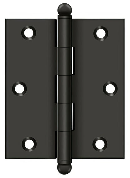 Deltana CH3025 3" x 2-1/2" Hinge with Ball Tip Finials