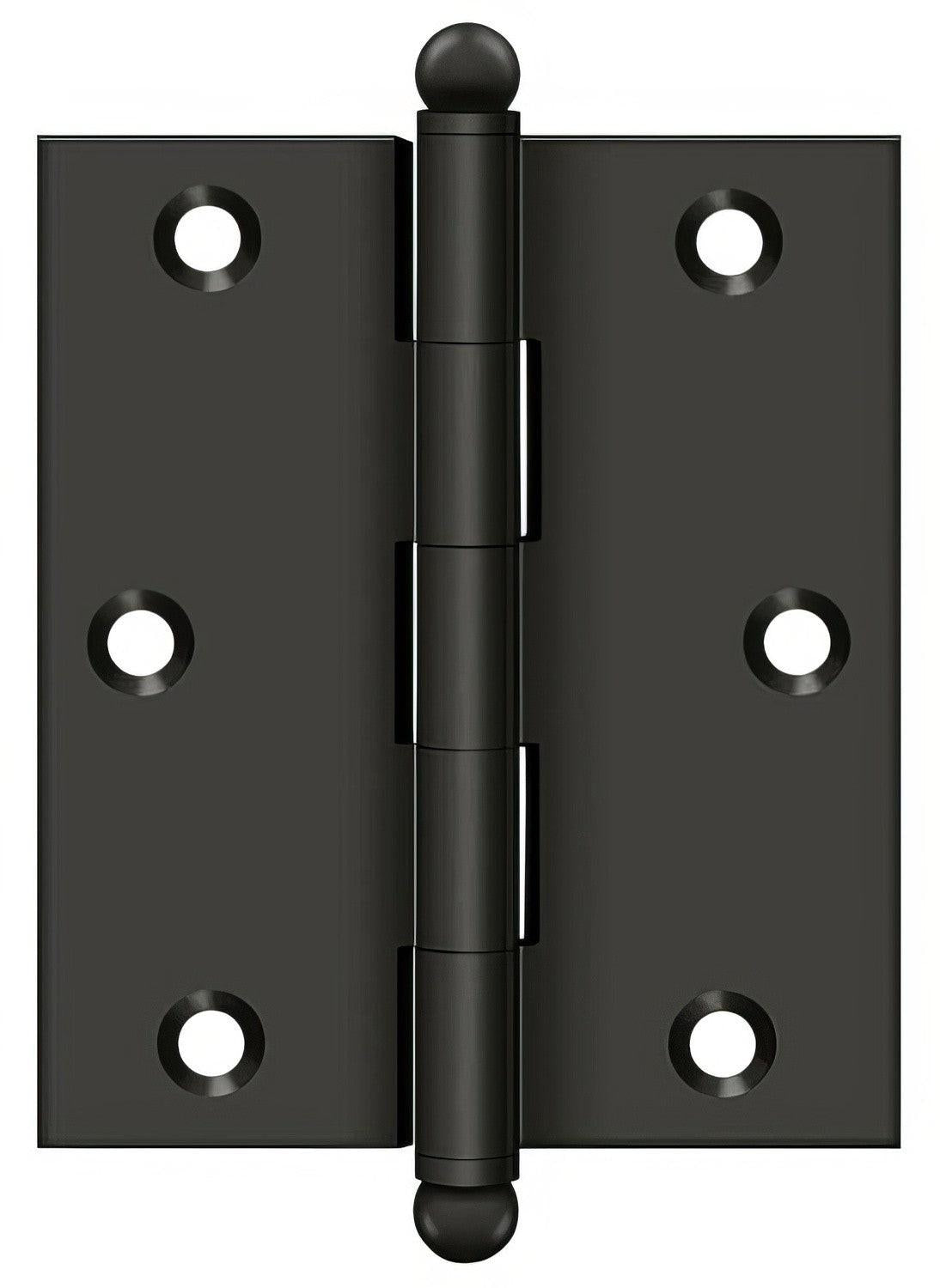 Deltana CH3025 3" x 2-1/2" Hinge with Ball Tip Finials