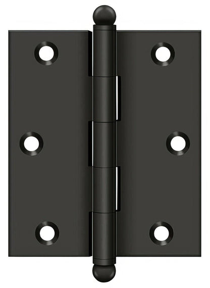 Deltana CH3025 3" x 2-1/2" Hinge with Ball Tip Finials