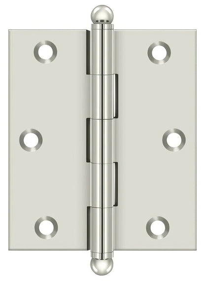 Deltana CH3025 3" x 2-1/2" Hinge with Ball Tip Finials