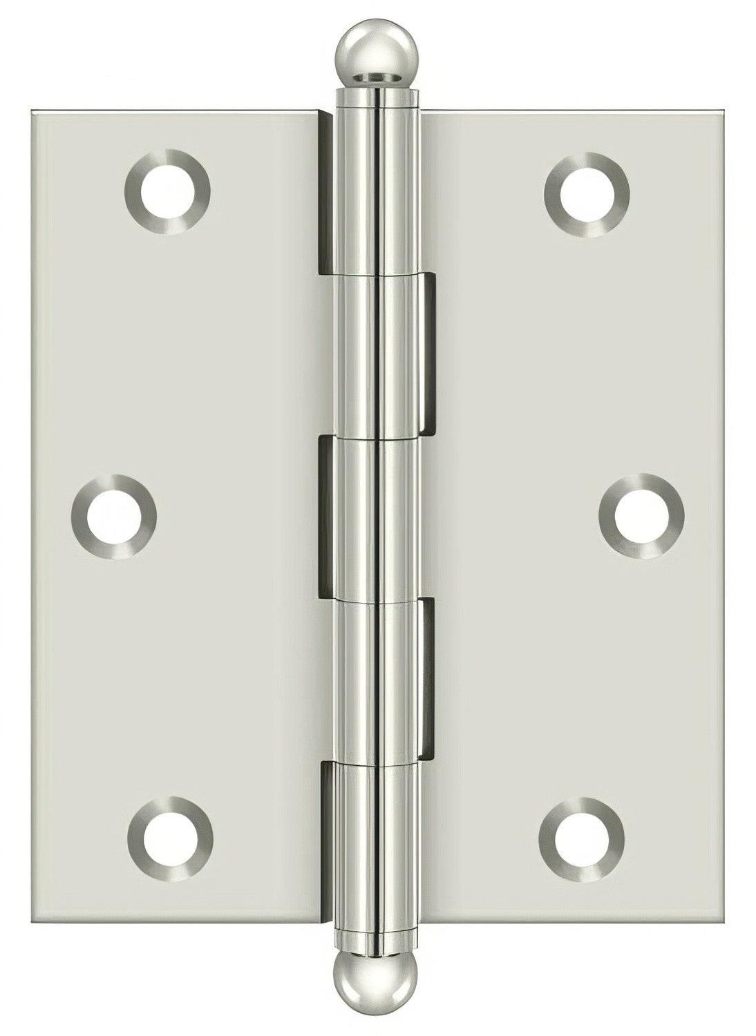 Deltana CH3025 3" x 2-1/2" Hinge with Ball Tip Finials