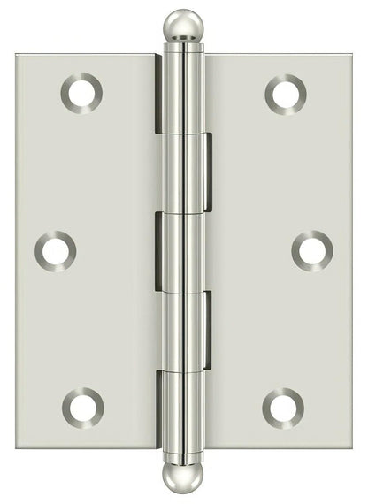 Deltana CH3025 3" x 2-1/2" Hinge with Ball Tip Finials