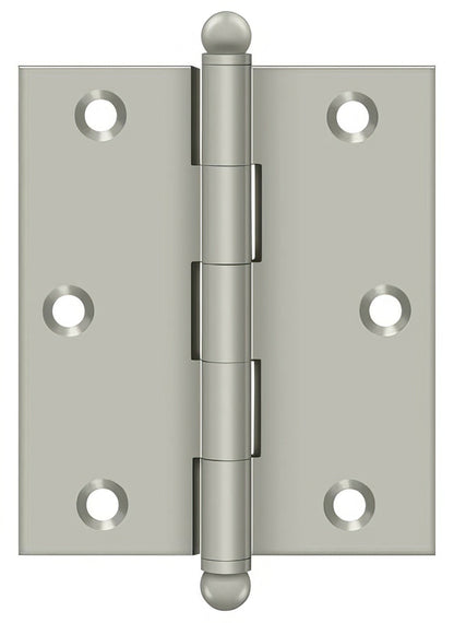 Deltana CH3025 3" x 2-1/2" Hinge with Ball Tip Finials