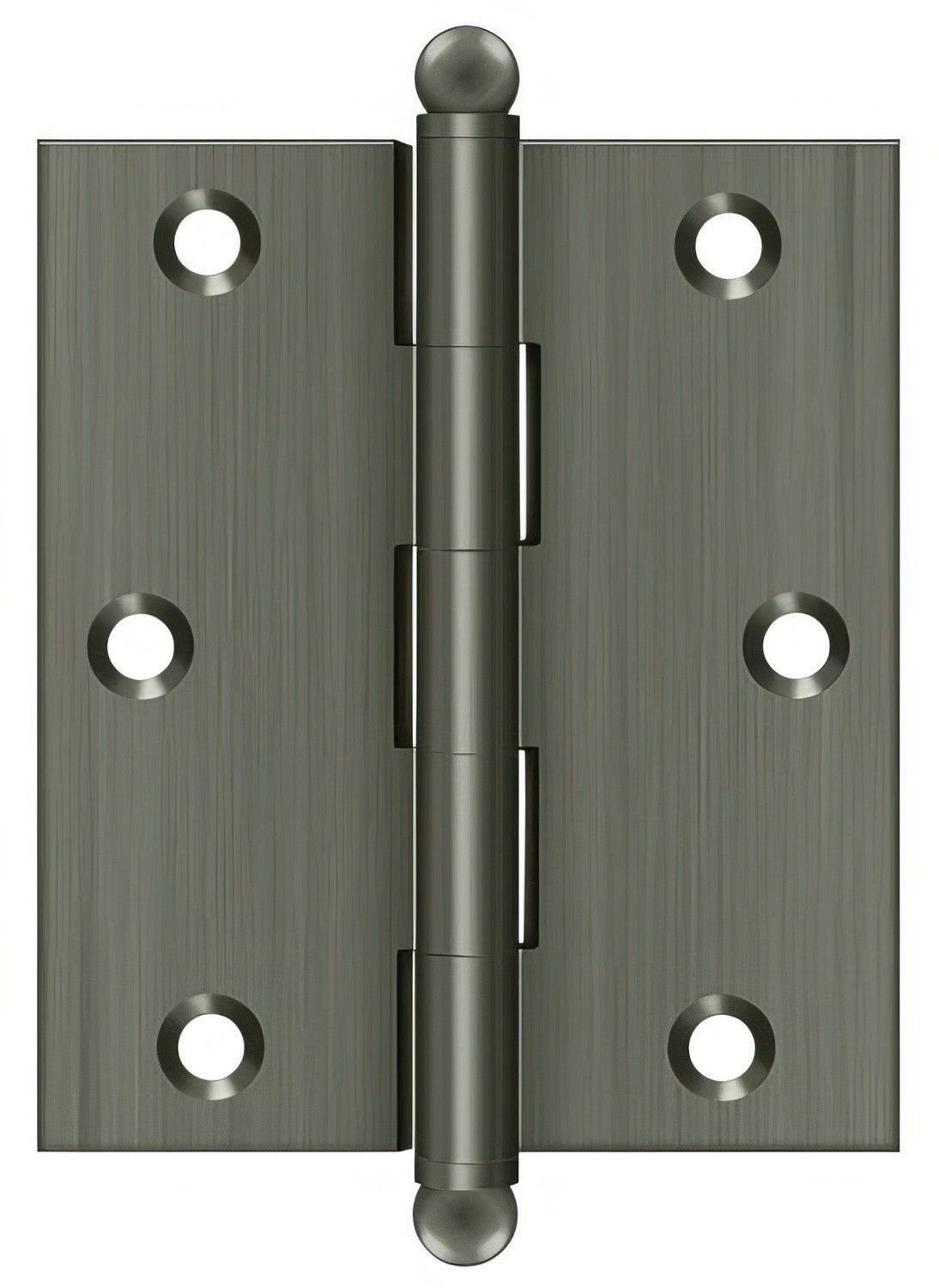 Deltana CH3025 3" x 2-1/2" Hinge with Ball Tip Finials