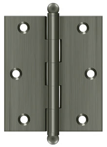 Deltana CH3025 3" x 2-1/2" Hinge with Ball Tip Finials