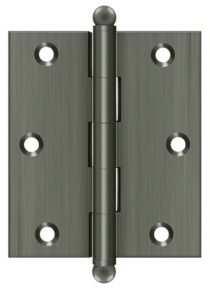 Deltana CH3025 3" x 2-1/2" Hinge with Ball Tip Finials