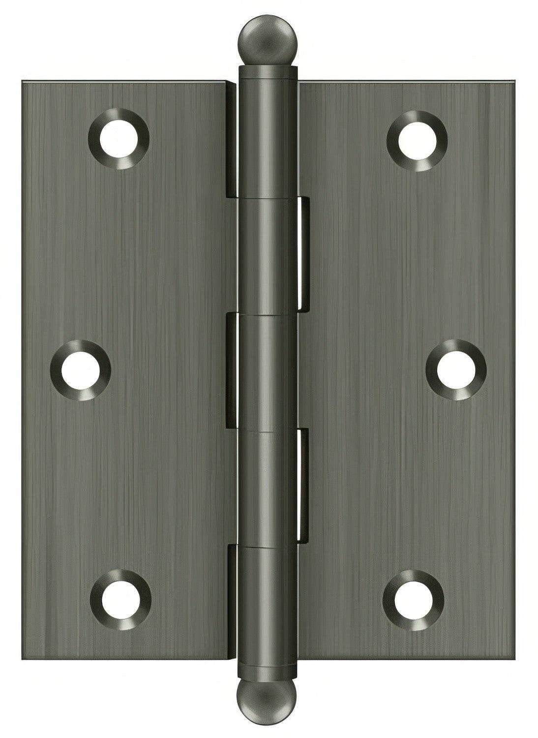 Deltana CH3025 3" x 2-1/2" Hinge with Ball Tip Finials