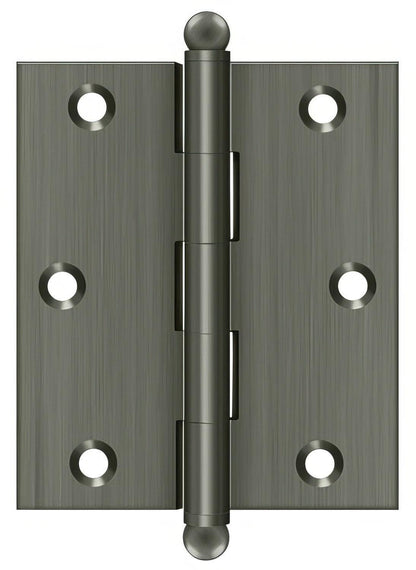 Deltana CH3025 3" x 2-1/2" Hinge with Ball Tip Finials