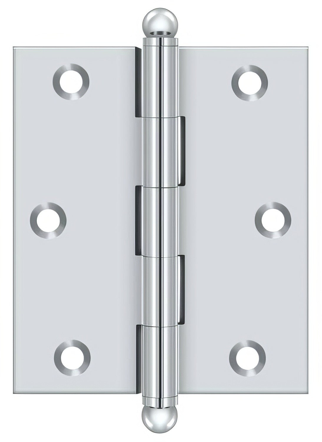 Deltana CH3025 3" x 2-1/2" Hinge with Ball Tip Finials