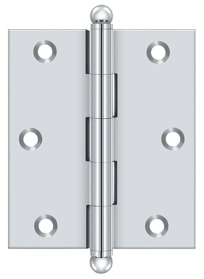 Deltana CH3025 3" x 2-1/2" Hinge with Ball Tip Finials