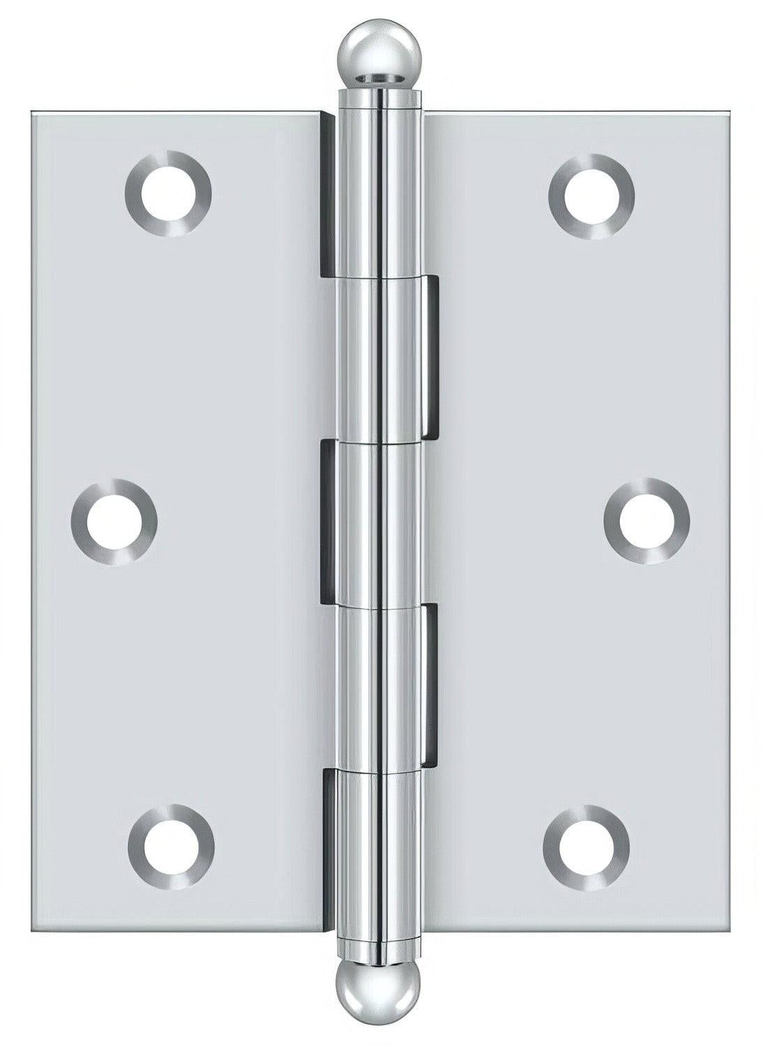 Deltana CH3025 3" x 2-1/2" Hinge with Ball Tip Finials