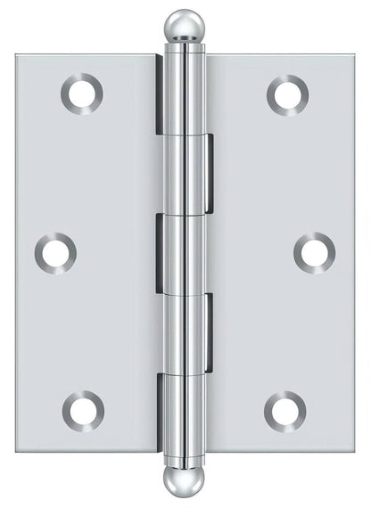 Deltana CH3025 3" x 2-1/2" Hinge with Ball Tip Finials
