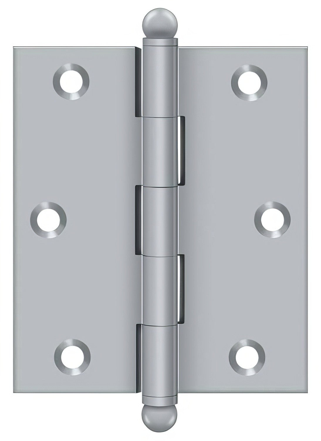 Deltana CH3025 3" x 2-1/2" Hinge with Ball Tip Finials