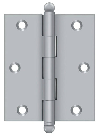 Deltana CH3025 3" x 2-1/2" Hinge with Ball Tip Finials