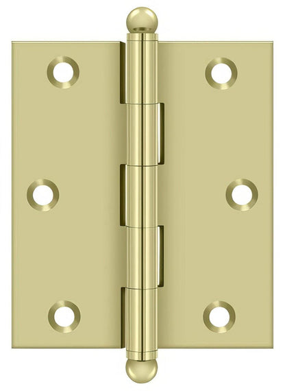 Deltana CH3025 3" x 2-1/2" Hinge with Ball Tip Finials
