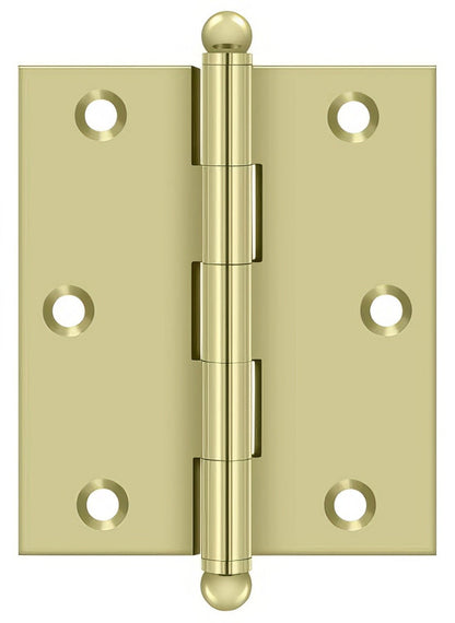 Deltana CH3025 3" x 2-1/2" Hinge with Ball Tip Finials