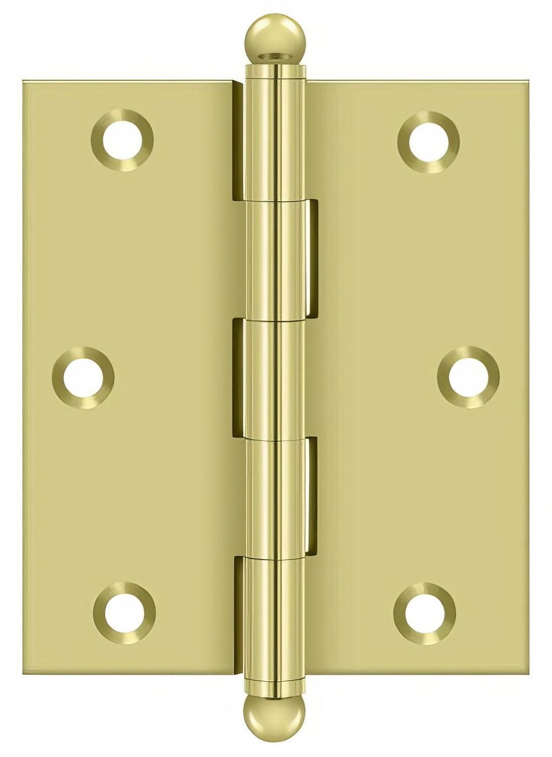 Deltana CH3025 3" x 2-1/2" Hinge with Ball Tip Finials