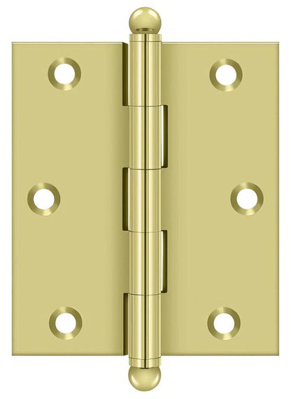 Deltana CH3025 3" x 2-1/2" Hinge with Ball Tip Finials