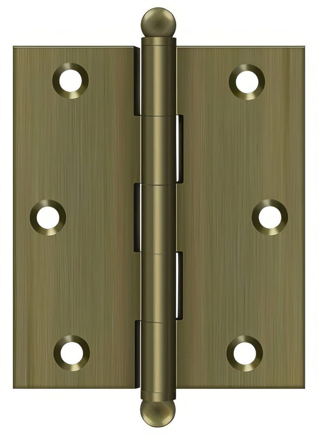 Deltana CH3025 3" x 2-1/2" Hinge with Ball Tip Finials