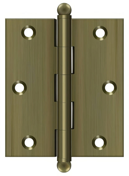 Deltana CH3025 3" x 2-1/2" Hinge with Ball Tip Finials