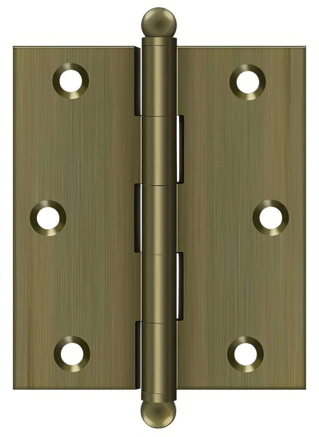 Deltana CH3025 3" x 2-1/2" Hinge with Ball Tip Finials
